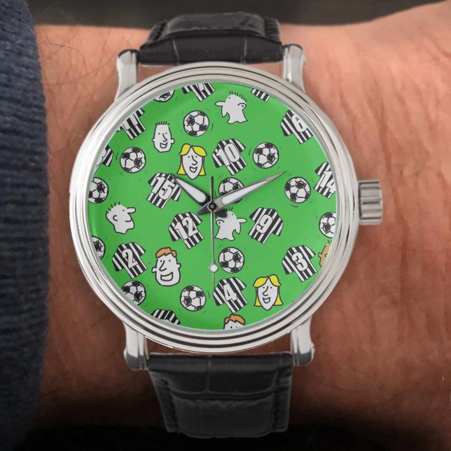 Football Fan Watch - Black & White Striped Shirts (Creator Uploaded)