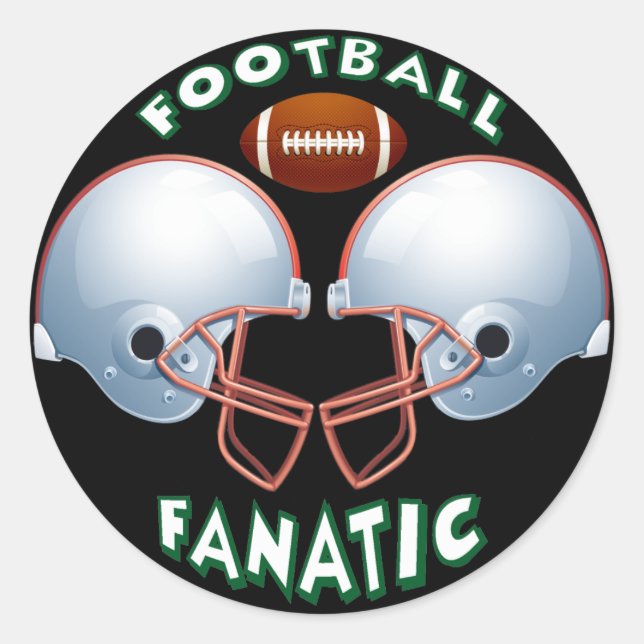 FOOTBALL FANATIC CLASSIC ROUND STICKER (Front)