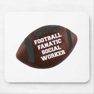 Football Fanatic Social Worker Mouse Mat