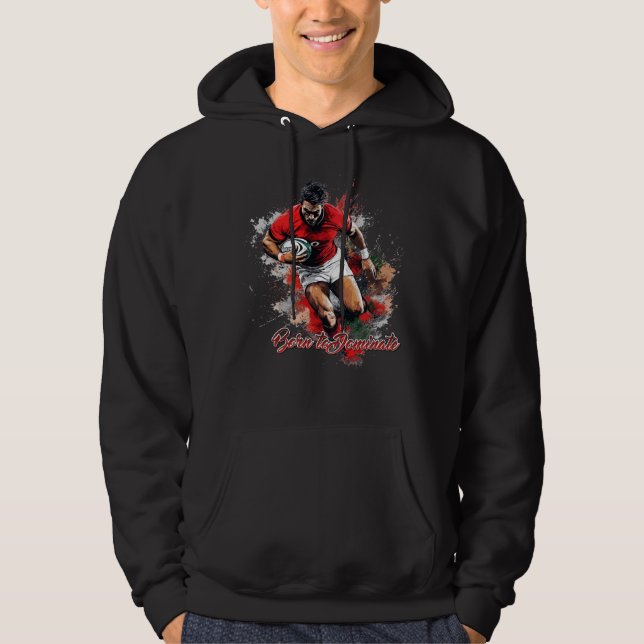 Football Fans Graphic and Text Hoodie (Front)