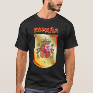 Football Fans Spain Flag Crest T-Shirt