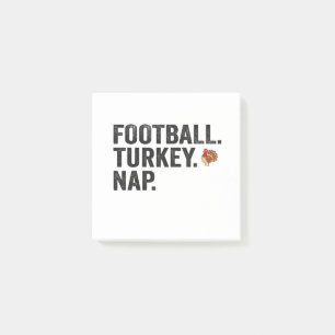 Football Fantasy Turkey Nap Funny Thanksgiving Post-it Notes