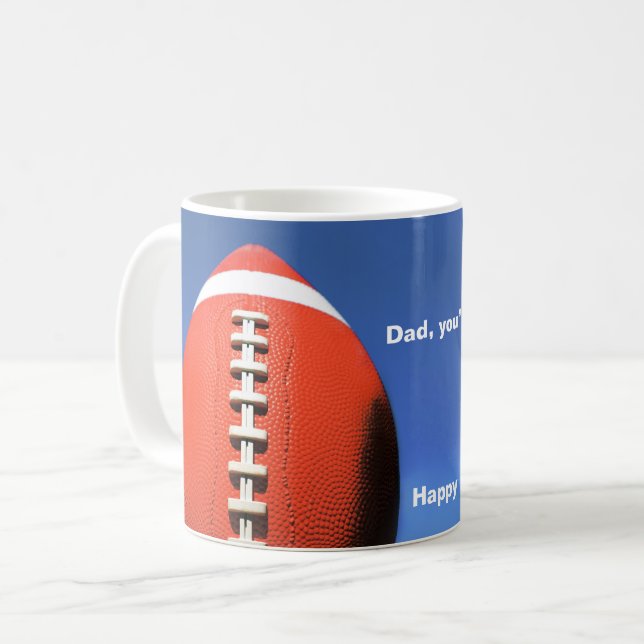 Football Father's Day Dad Coffee Mug (Front Left)