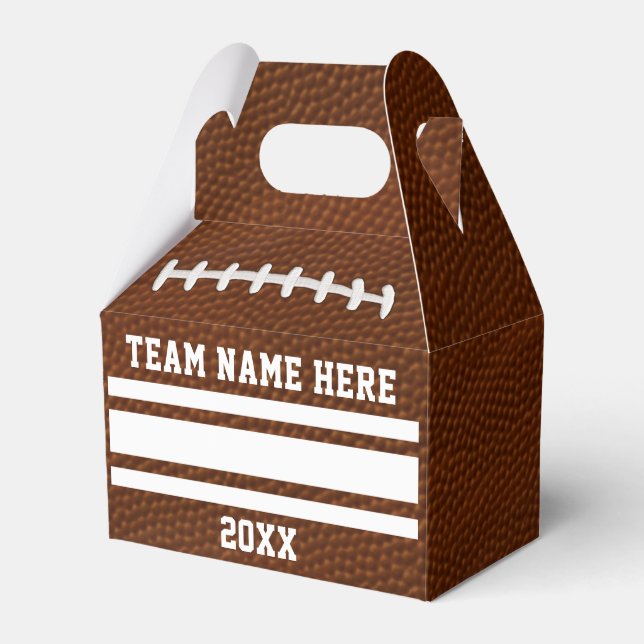 Football Favour Boxes, Handwrite Player's Names Box (Front Side)