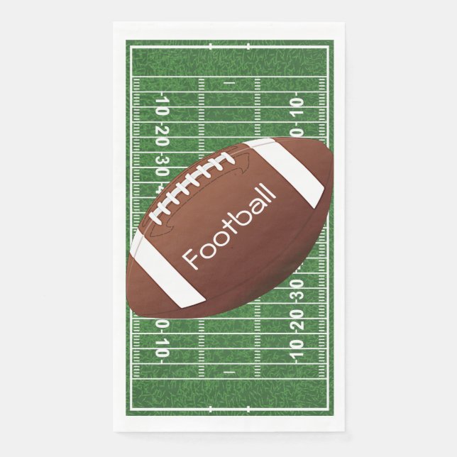 Football Field Ball Design Guest Towel Napkin (Front)