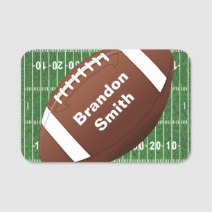 Football Field Ball Design Name Tag