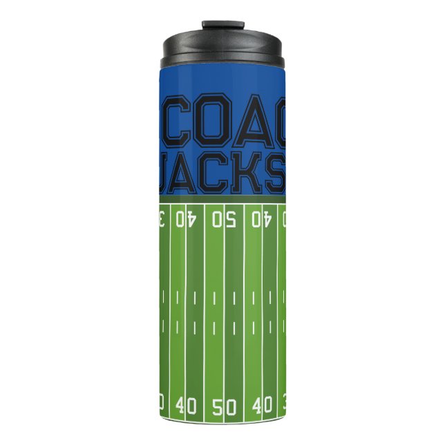 Football Field Coach personalised Thermal Tumbler (Front)