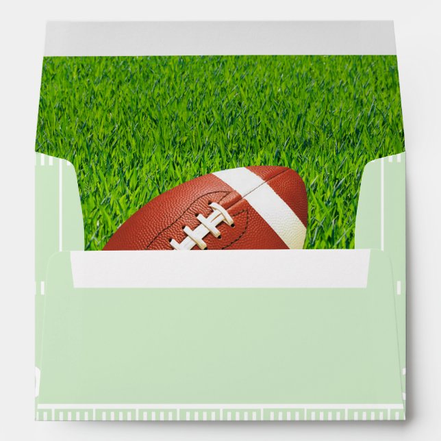 Football Field Custom Monogram Envelopes (Back (Bottom))