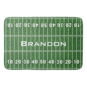 Football Field Design Bath Mat