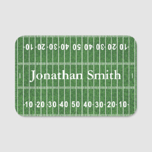 Football Field Design Name Tag