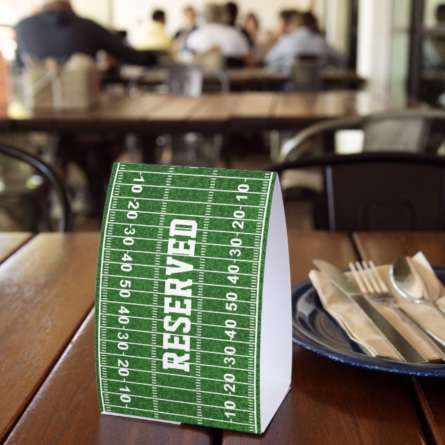 Football Field Design Tent Table Paper Sign (Insitu(Restaurant))