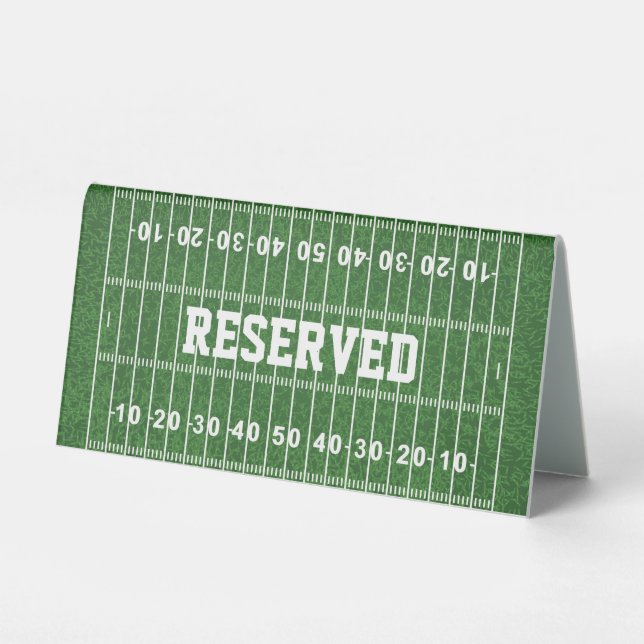Football Field Design Tent Table Sign (Front)