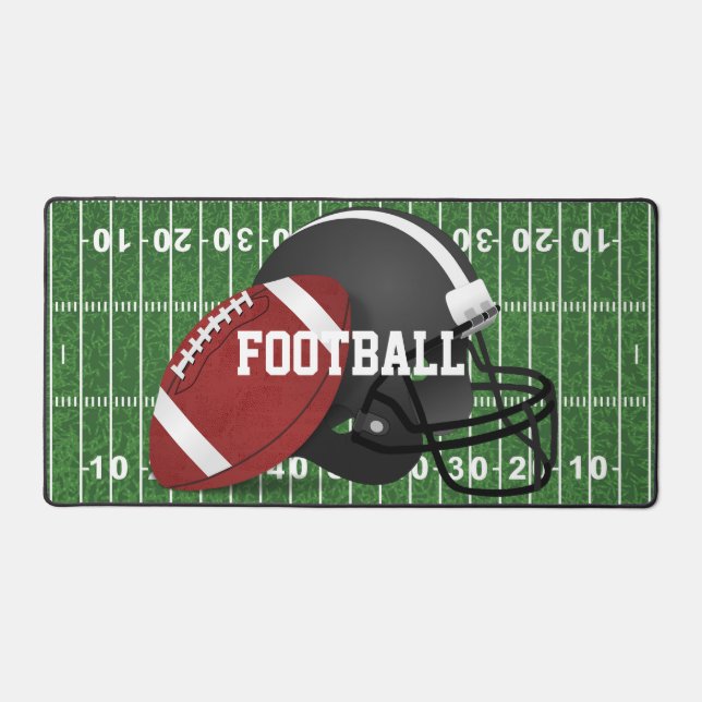 Football Field Helmet Ball Design Desk Mat (Front)