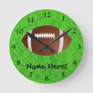 Football Field Junior Varsity Round Clock
