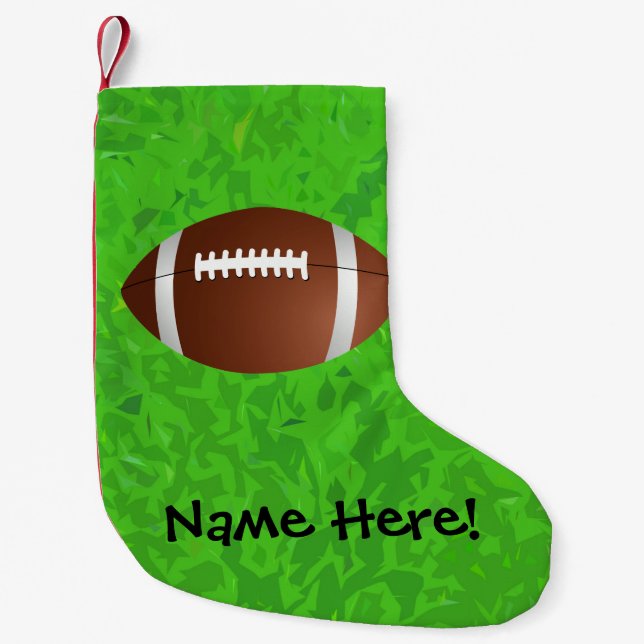 Football Field Junior Varsity Small Christmas Stocking (Front)
