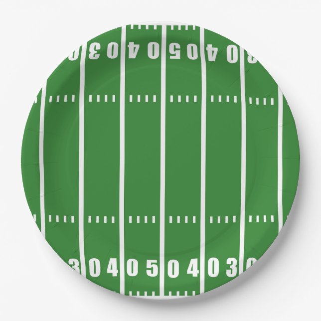 Football Field Paper Plate (Front)