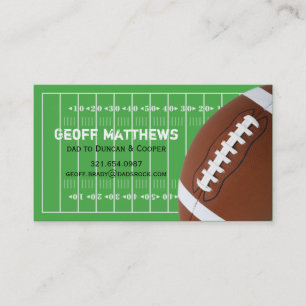 Football Field Play Date Card