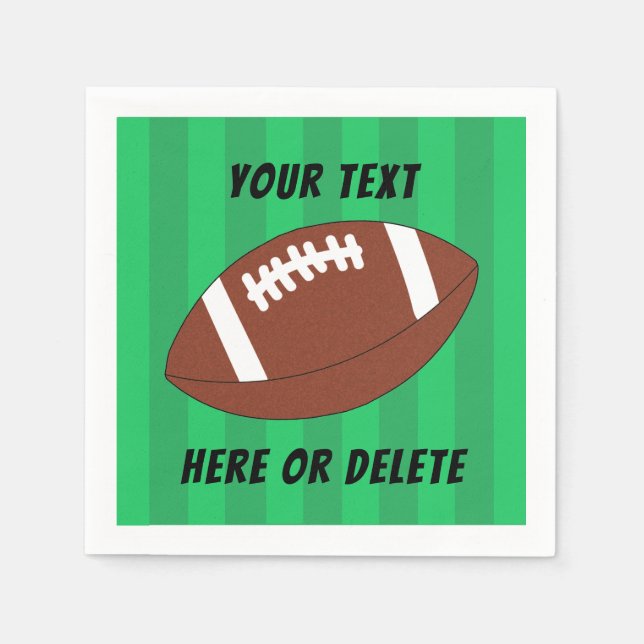 Football Field Sports Custom  Napkin (Front)