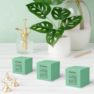 FOOTBALL Field Terminology Personalised Favour Box