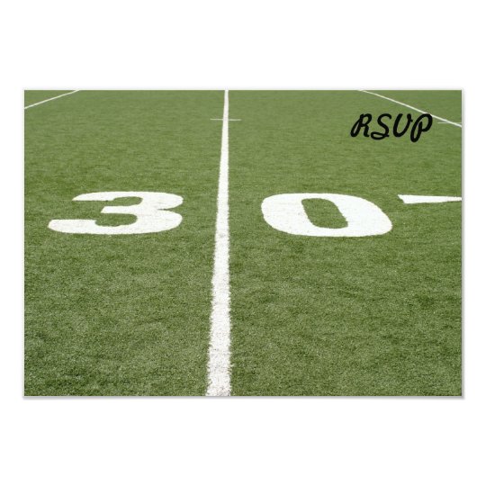 Football Field Thirty Card