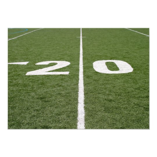 Football Field Twenty Card
