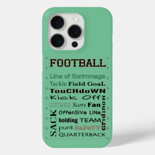 FOOTBALL Field typography iPhone 15 Pro Case