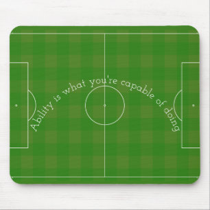 Football Field with Quote Mouse Mat