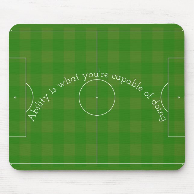 Football Field with Quote Mouse Mat (Front)
