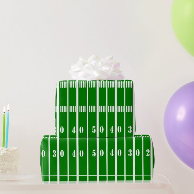 Football Field Wrapping Paper (Party Gifts)