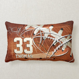 football fieldgoal his name number lumbar cushion