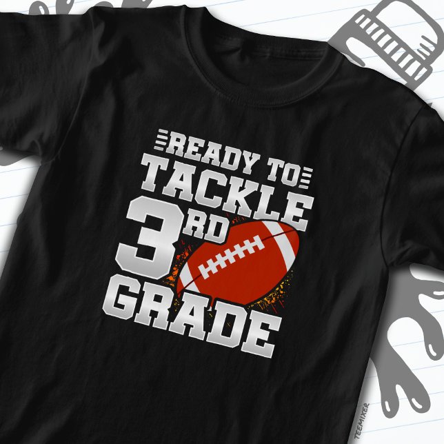 Football First Day 3rd Grade Back To School T-Shirt (Creator Uploaded)