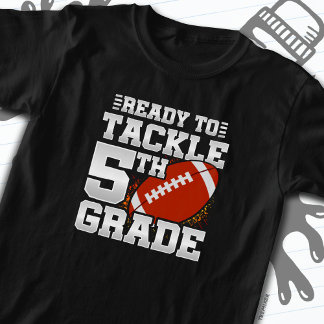 Football First Day 5th Grade Back To School T-Shirt