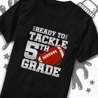 Football First Day 5th Grade Back To School T-Shirt