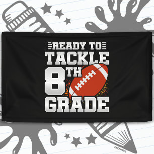 Football First Day 8th Grade Back To School Banner