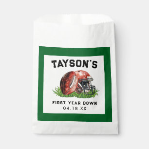 Football First Year Down 1st Birthday Favour Bags