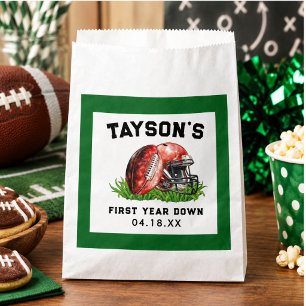 Football First Year Down 1st Birthday Favour Bags