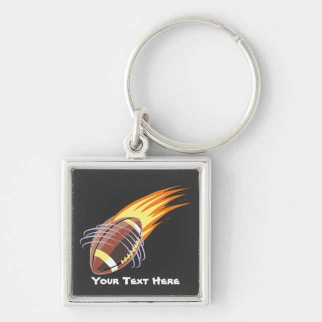 Football Flame Key Ring (Front)