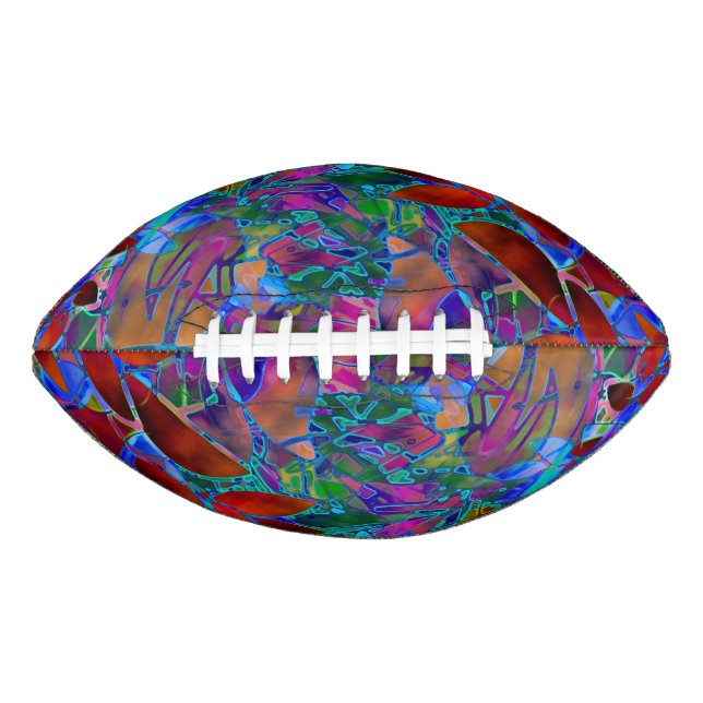 Football Floral Abstract Stained Glass American Football (Front)