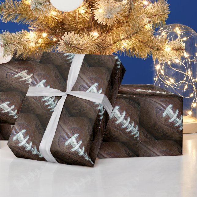 Football Footballs Sport Sports Wrapping Paper (Holidays)