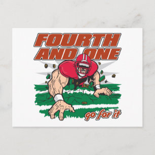Football Fourth and One Postcard