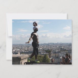 Football Freestyler in Montmartre, Paris Postcard
