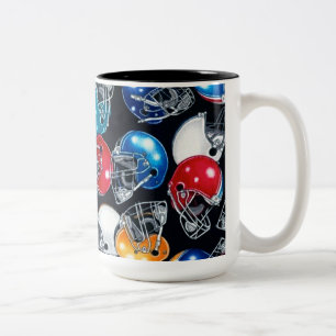 Football Frenzy Football Helmet Pattern Mug