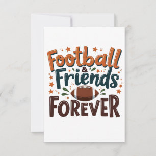 Football Friends Forever Fantasy Football Season Thank You Card