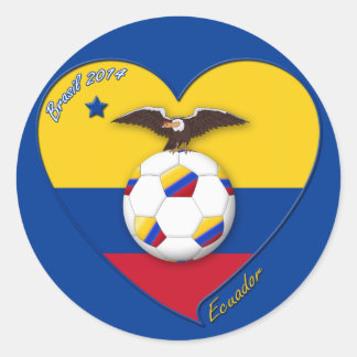 Football from ECUADOR. Ecuadorian National Team So Classic Round Sticker