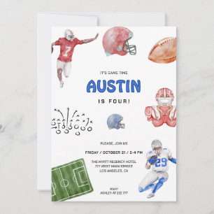 Football Fun Celebration Birthday Invitation