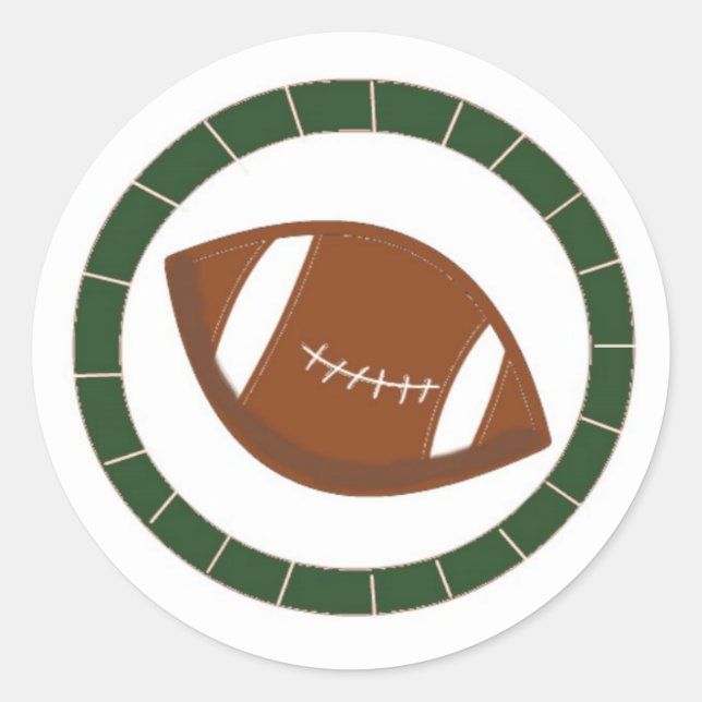 Football Fun Classic Round Sticker (Front)
