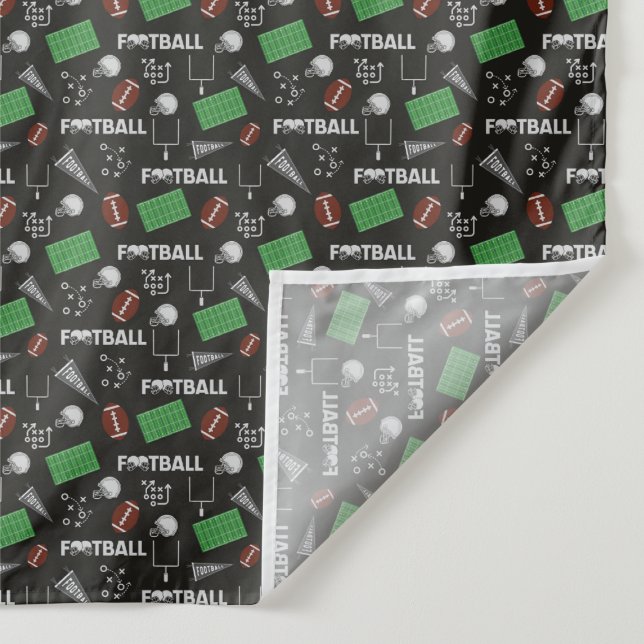 Football Fun on Black Tapestry (Detail)