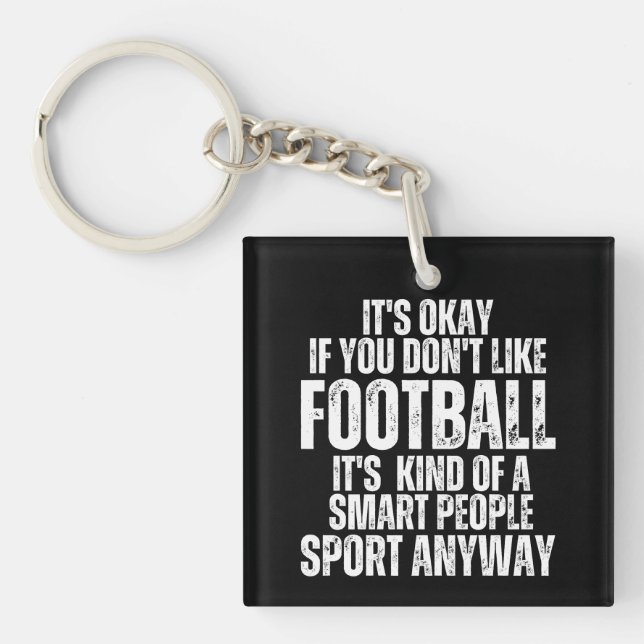 FOOTBALL FUNNY QUOTES KEY RING (Front)