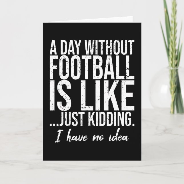 Football funny sports gift idea card (Front)