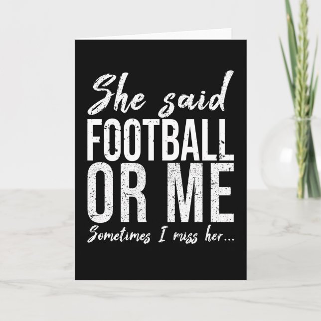 Football funny sports gift idea card (Front)